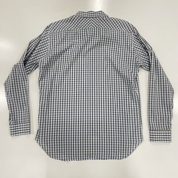 Billy Reid Men's Dress Shirt Italy Blue Gray Check Button Up Plaid Size XXL - Picture 7 of 7